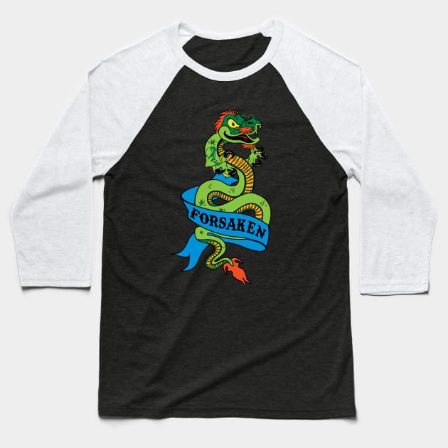 Forsaken Dragon Tattoo Baseball T-Shirt by Vault Emporium